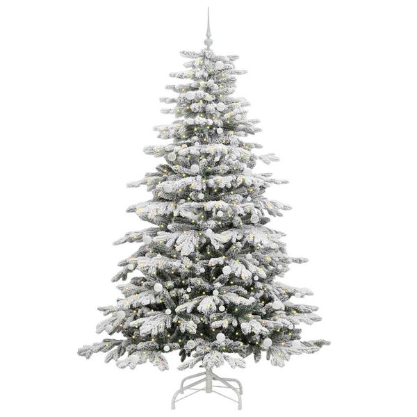 vidaXL &Aacute;rvore de Natal Articulada Artificial Branco 240 cm PE e PVC