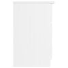 vidaXL Mesa de cabeceira ALTA 41x35x55,5 cm pinho maci&ccedil;o branco