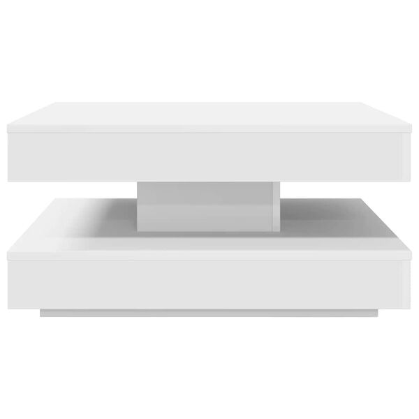 vidaXL Mesa de centro rotativa a 360 graus 70x70x34,5 cm branco