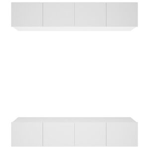 vidaXL M&oacute;veis de TV 4 pcs 80x30x30 cm derivados de madeira branco
