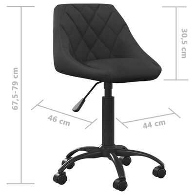vidaXL Cadeira de escritório veludo preto