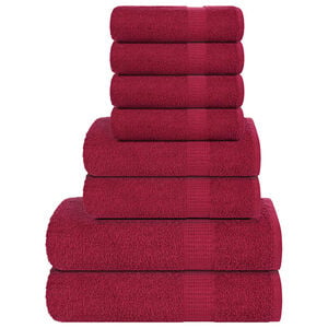 vidaXL 8 pcs Conjunto de toalhas FROGN 360 g/m&sup2; bord&ocirc;
