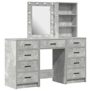 vidaXL Mesa de vestir 3 unid. Cinzeto 40 x 41 x 135 cm