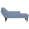 vidaXL Chaise lounge com almofada tecido corduroy azul