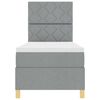 vidaXL Cama Box com colch&atilde;o Cinzento-claro 80 x 200 cm tecido