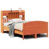 vidaXL Cama c/ estante sem colch&atilde;o 120x190cm pinho maci&ccedil;o castanho-mel