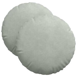 vidaXL Almofadas de Assento 2 pcs Cinzento-claro &Oslash; 40 x 13 cm Veludo