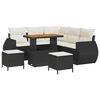 vidaXL Conjunto de Sof&aacute; de Jardim 8 unid. Preto vime PE