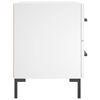 vidaXL Mesa de cabeceira 40x35x47,5 cm derivados de madeira branco