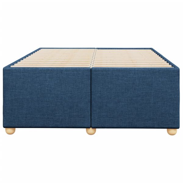 vidaXL Estrutura de cama sem colch&atilde;o 120x200 cm tecido azul