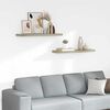 vidaXL Prateleiras parede suspensas 2 pcs 90x23,5x3,8cm MDF carvalho