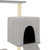 vidaXL &Aacute;rvore gatos c/ postes arranhadores sisal 130,5 cm cinza-claro