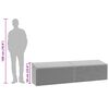 vidaXL Caixa de arrumação para jardim 220x50x58 cm vime PE cinzento