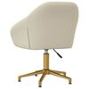 vidaXL Cadeira de jantar girat&oacute;ria veludo cor creme