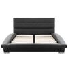 vidaXL Estrutura de cama 200x120 cm couro artificial preto