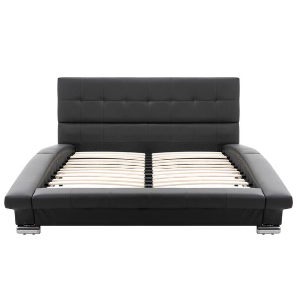 vidaXL Estrutura de cama 200x120 cm couro artificial preto