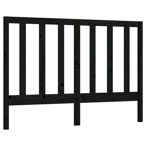 vidaXL Cabeceira de cama 156x4x100 cm pinho maciço preto