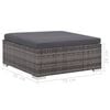 vidaXL 6 pcs conjunto lounge de jardim c/ almofad&otilde;es vime PE cinzento