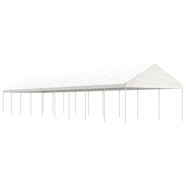 vidaXL Gazebo com telhado 20,07x4,08x3,22 m polietileno branco