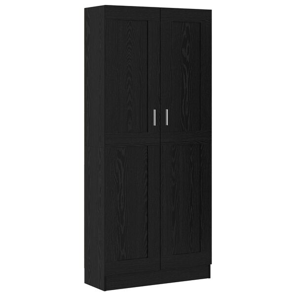 vidaXL Gabinete de Livros Carvalho Preto 82,5 x 30,5 x 185 cm