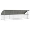 vidaXL Canil de Cachorro 3 pcs Prateado 6 x 2 x 2 m A&ccedil;o galvanizado