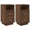 vidaXL Mesas cabeceira 2pcs com 2gavetas 36x36x68 cm carvalho castanho