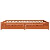 vidaXL Estrutura da Cama com gaveta Marrom Cera 160 x 200 cm