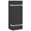 vidaXL Candeeiro de parede para exterior a&ccedil;o inoxid&aacute;vel preto