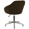 vidaXL Cadeira de escrit&oacute;rio girat&oacute;ria tecido castanho-escuro