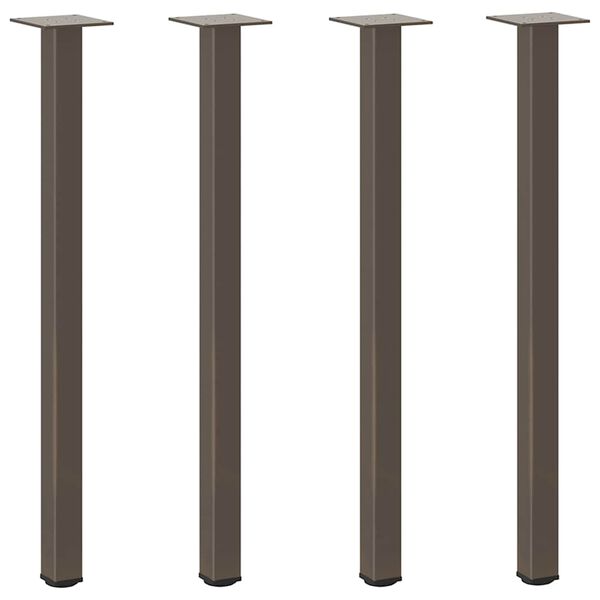 vidaXL P&eacute;s de mesa de console 4 pe&ccedil;as a&ccedil;o natural 72-74 cm a&ccedil;o