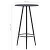 vidaXL 5 pcs conjunto de bar tecido preto
