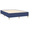 vidaXL Cama box spring c/ colch&atilde;o e LED 140x200 cm tecido azul