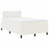 vidaXL Cama Box com luzes de tira LED Creme e Branco 193 x 120 x 88 cm