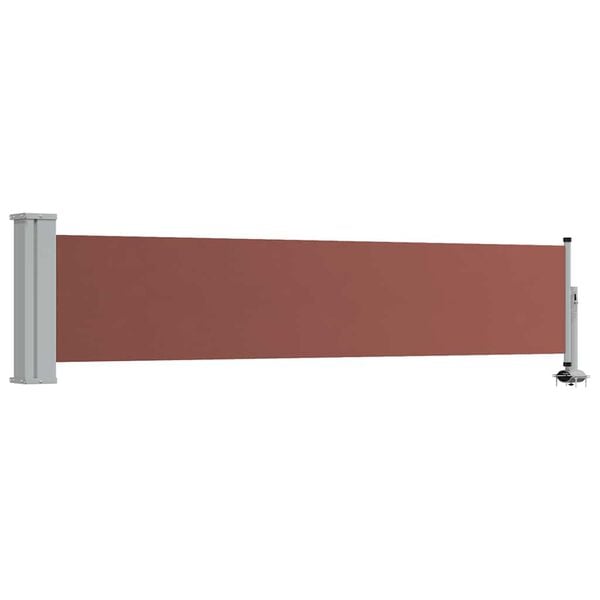 vidaXL Toldo lateral retr&aacute;til para p&aacute;tio 60x300 cm castanho