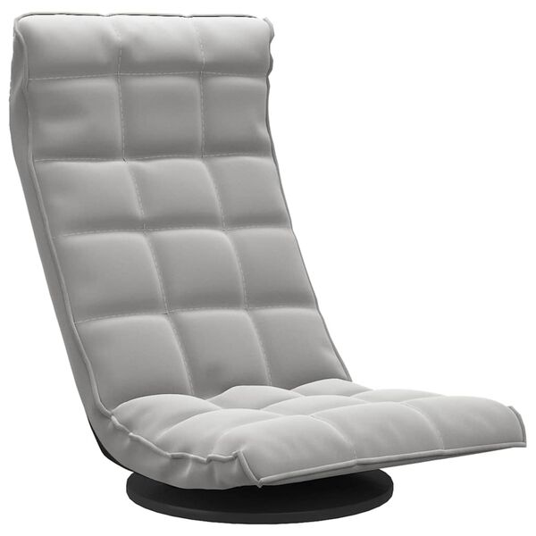 vidaXL Cadeira de piso giratória veludo cinzento-claro