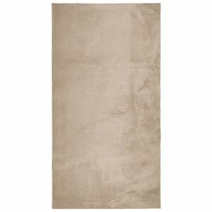 vidaXL Tapete pelo curto macio e lav&aacute;vel HUARTE 60x110 cm cor areia