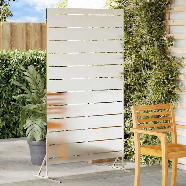 vidaXL Protetor de Privacidade Cinzeto 100 x 50 x 180 cm A&ccedil;o