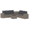 vidaXL Conjunto de Sof&aacute;s 8 unid. Cinza e Cinza Escuro