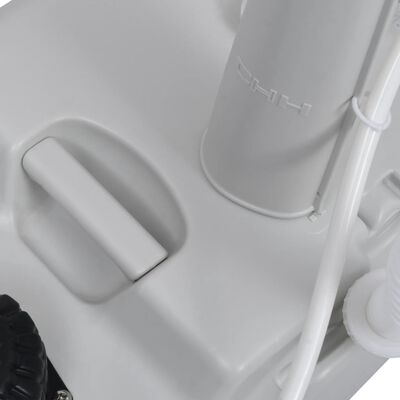 vidaXL Conjunto lavatório com suporte para campismo cinzento 20 L