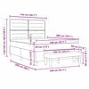 vidaXL Cama Box com colch&atilde;o Castanho escuro 140 x 200 cm tecido