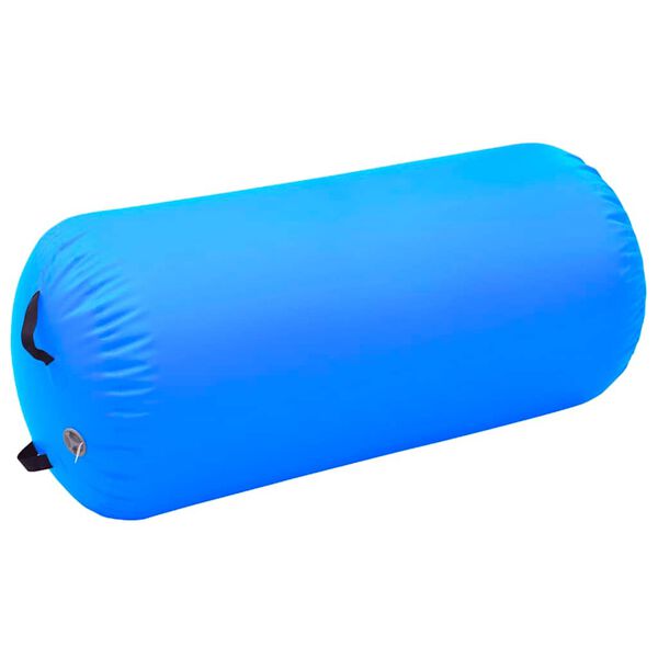 vidaXL Rolo de gin&aacute;stica/yoga insufl&aacute;vel com bomba 120x75 cm PVC azul
