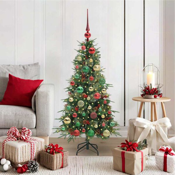 vidaXL &Aacute;rvore de Natal Articulada Artificial Verde 120 cm PE e PVC