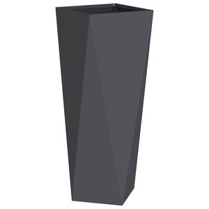vidaXL Floreira Antracite 30 x 30 x 75 cm A&ccedil;o