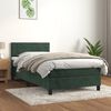 vidaXL Cama com molas/colch&atilde;o 80x200 cm veludo verde-escuro