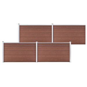 vidaXL Painel de veda&ccedil;&atilde;o para jardim 699x106 cm WPC castanho