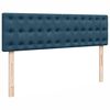 vidaXL Estrutura de cama otomana com colch&atilde;o 140x200 cm azul escuro
