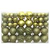 vidaXL Enfeites de Natal 100 pcs 3 / 4 / 6 cm verde-claro