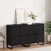 vidaXL Buffet 2 pcs Carvalho Preto 60 x 35 x 70 cm