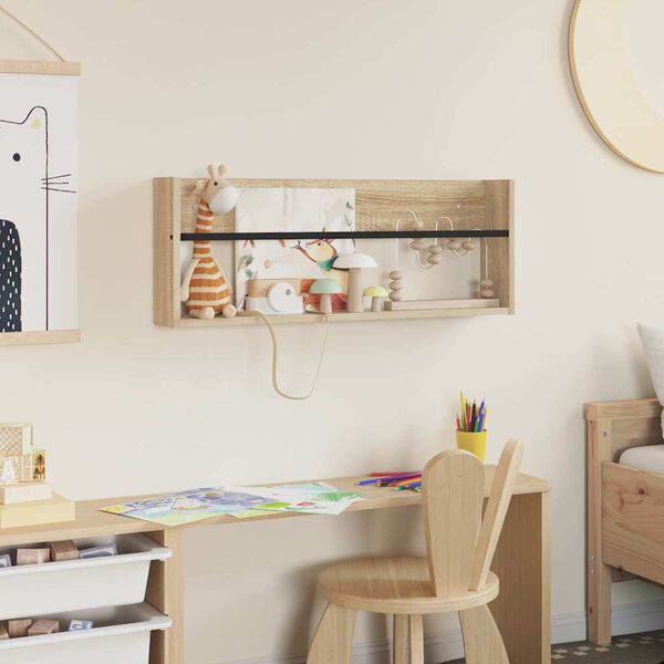 vidaXL Estante de Revistas Carvalho Sonoma 80 x 12 x 30 cm