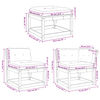 vidaXL 5 pcs conj. sofás jardim c/ almofadões madeira douglas maciça